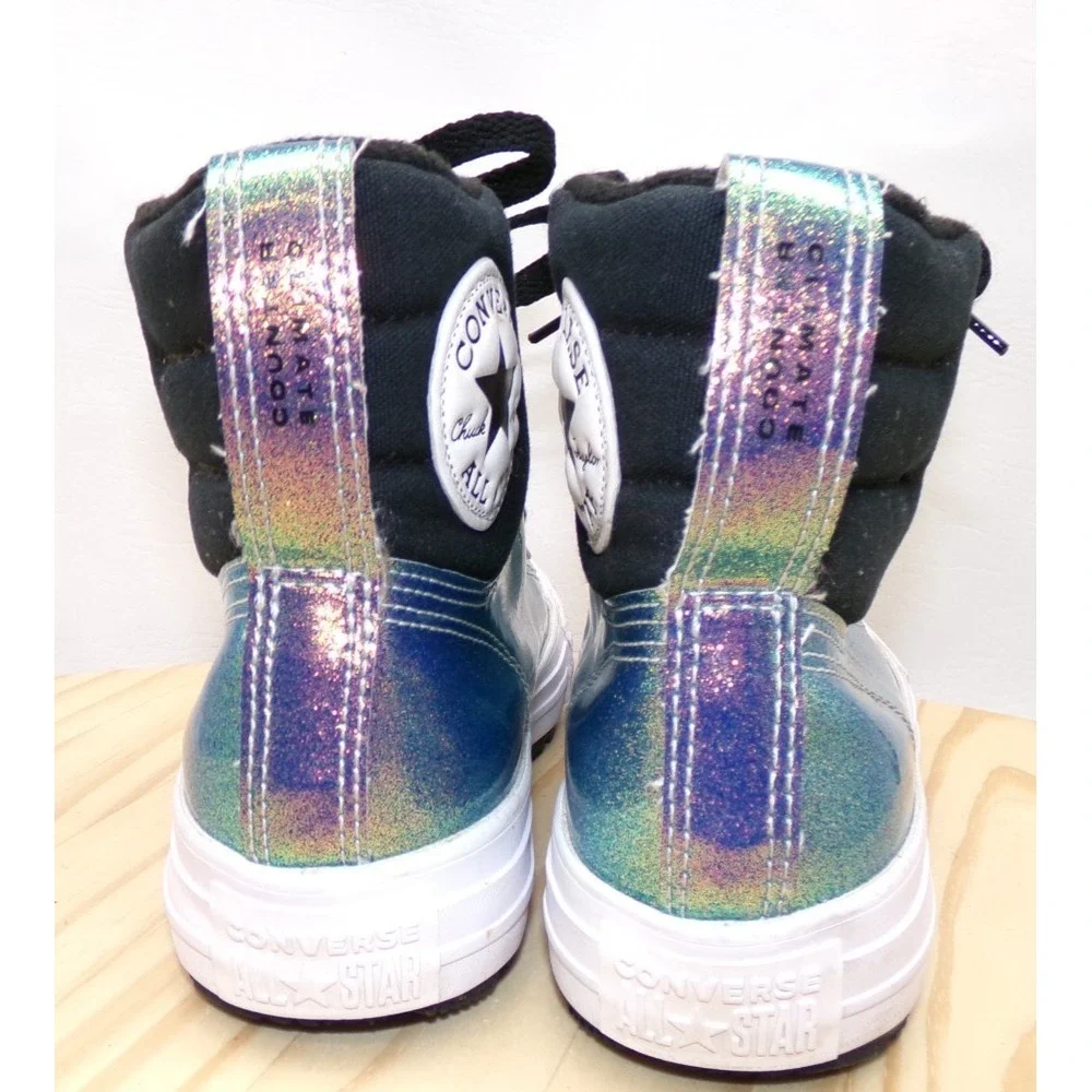 Converse Counter Climate Berkshire Boot Kids Sz 6 Iridescent Holographic Glitter